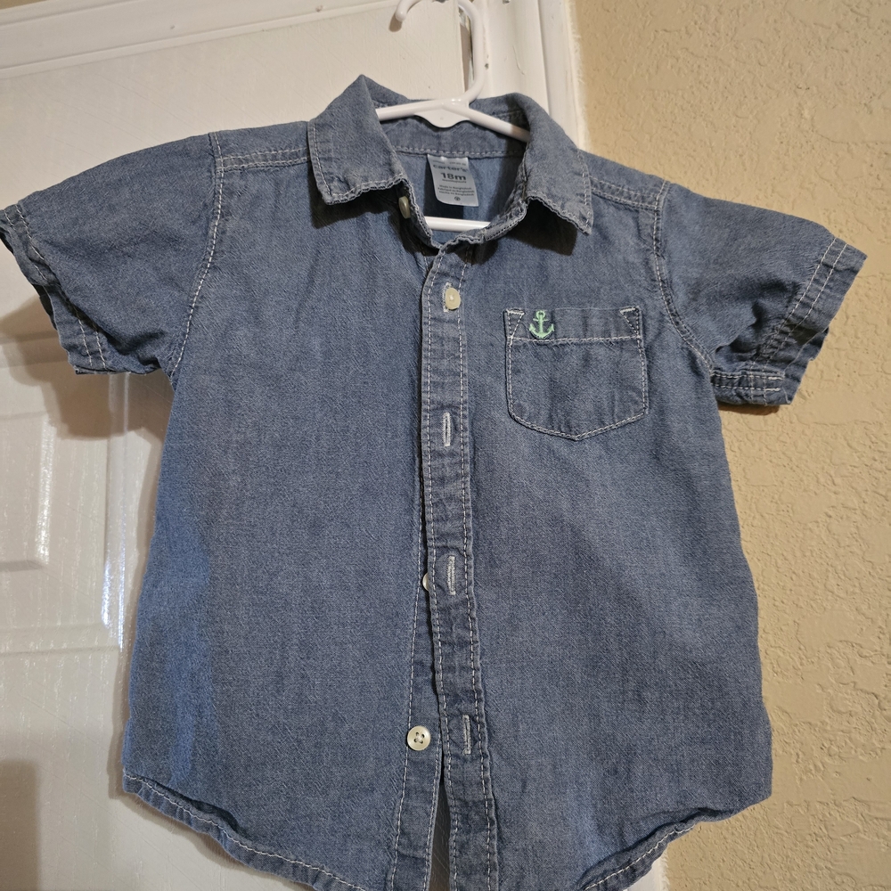 Carter's Blue Denim Kids Button Down Shirt